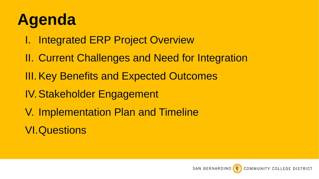 Integrated ERP Project Update March 26, 2025 - slide 2 of 11