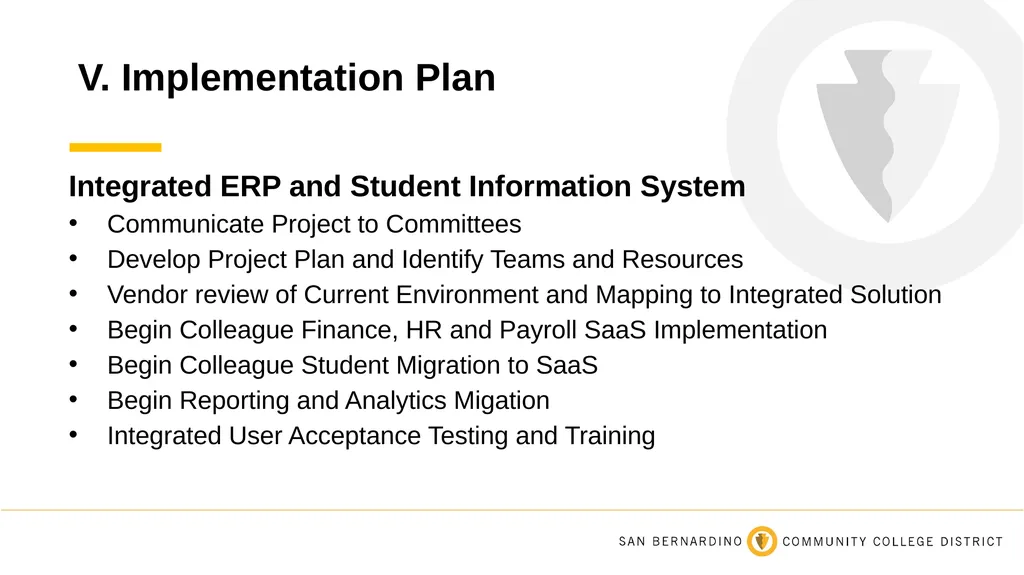 Integrated ERP Project Update March 26, 2025 - slide 9 of 11