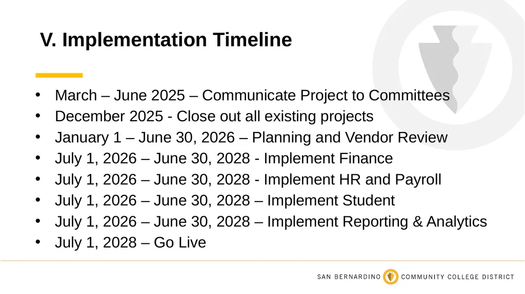 Integrated ERP Project Update March 26, 2025 - slide 10 of 11