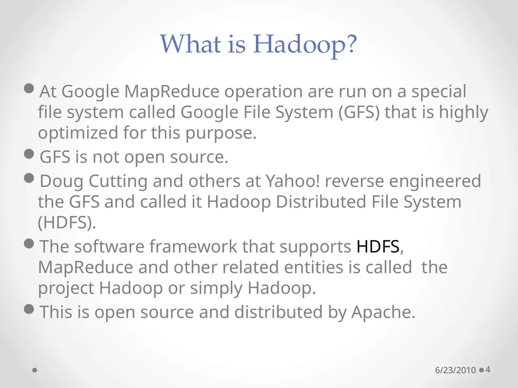 Cloud Programming Models 6/23/2010 1 The Context: - slide 4 of 19