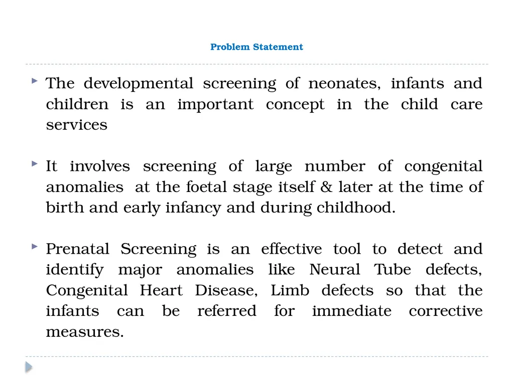 Prenatal Screening of Antenatal Mothers for - slide 4 of 22
