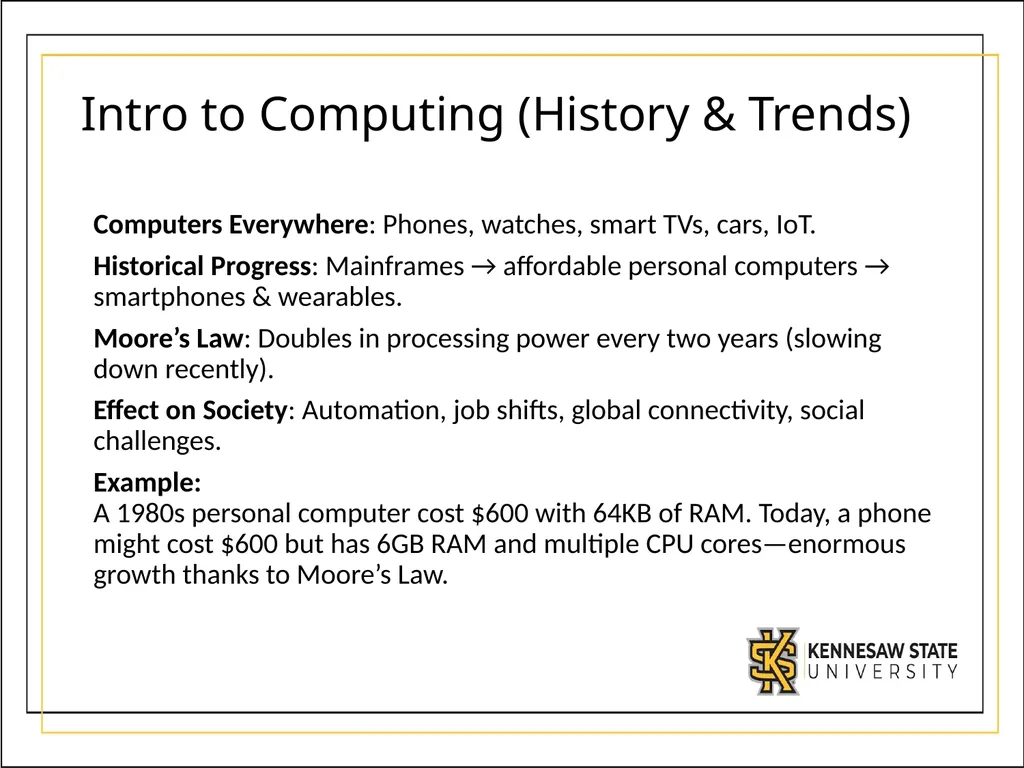 CSE1300 MIDTERM REVIEW Intro to Computing (History - slide 2 of 19