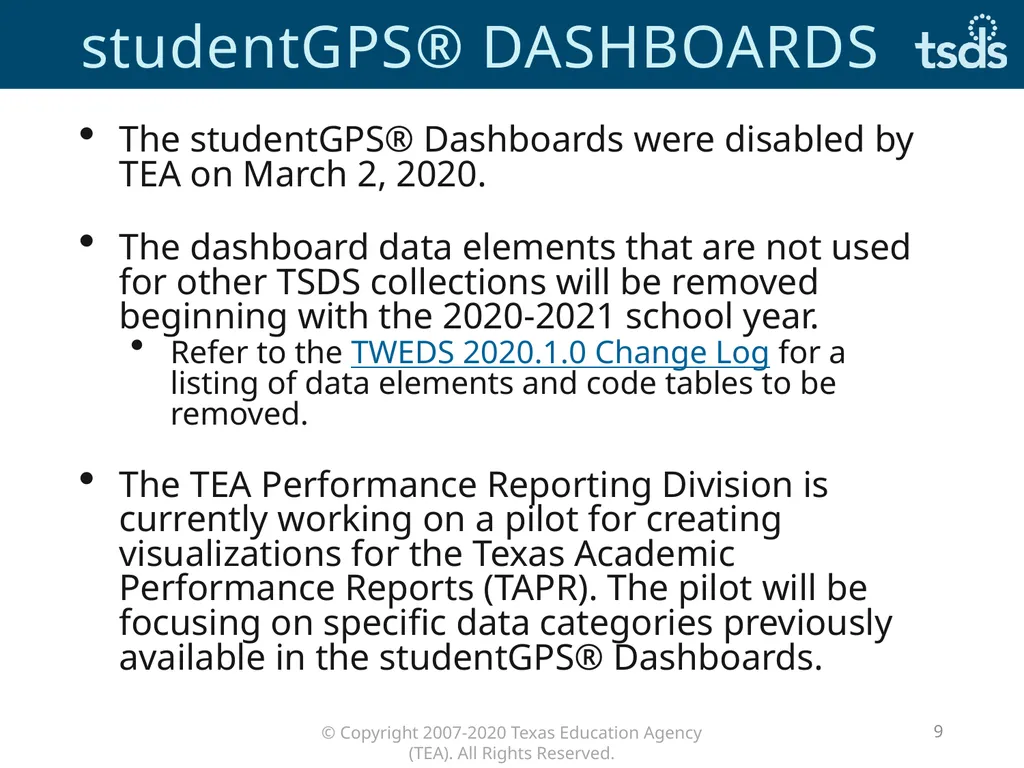 TSDS Spring Training Welcome March–April 2020 - slide 9 of 13