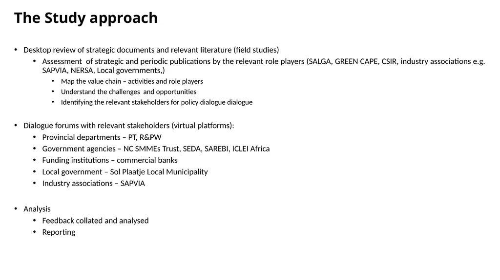 A Strategy for SMME Participation in the RE - slide 5 of 12