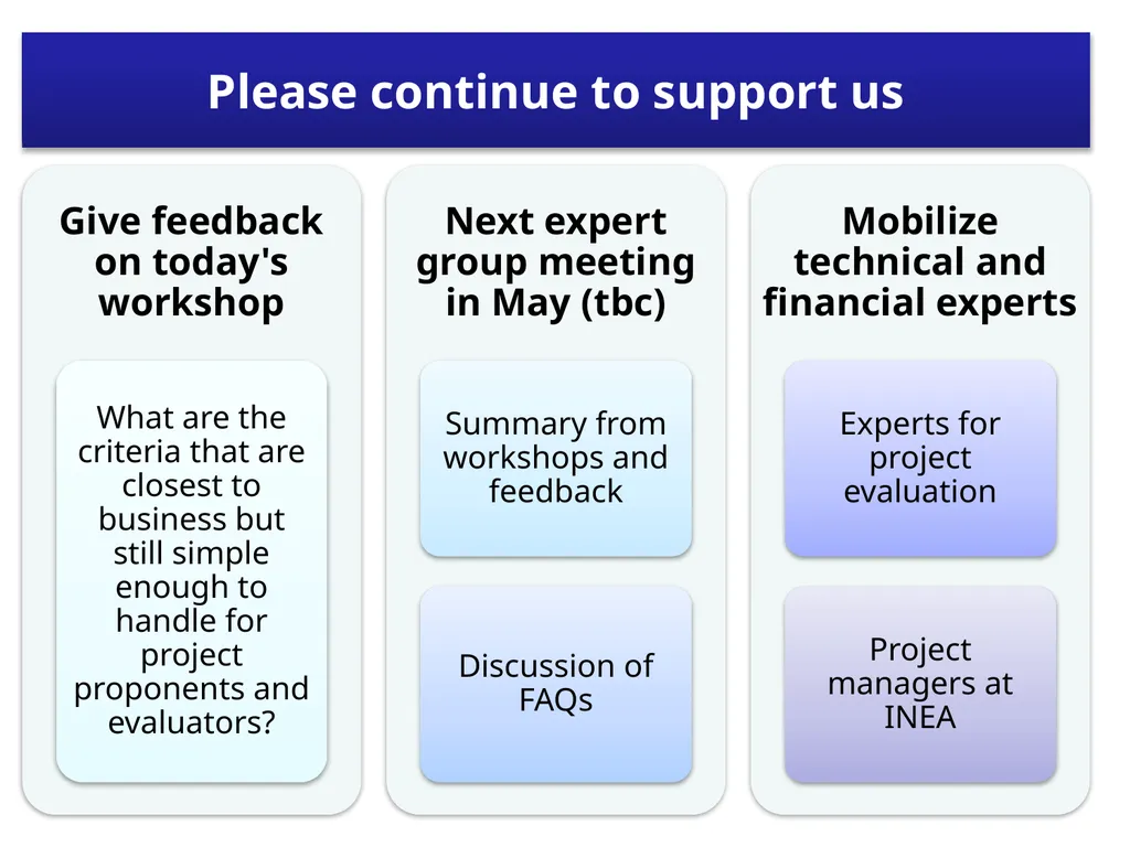 Innovation Fund Deep dive workshop Project - slide 23 of 23