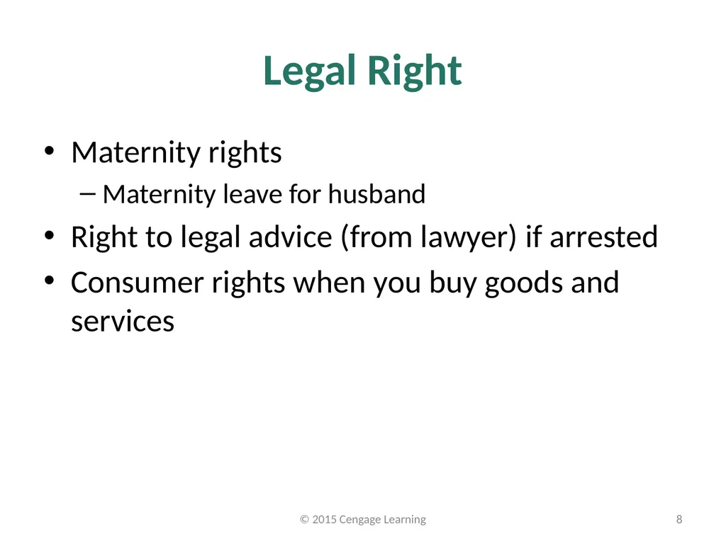 Key Topics Ch 3 & 4 © 2015 Cengage Learning - slide 8 of 35