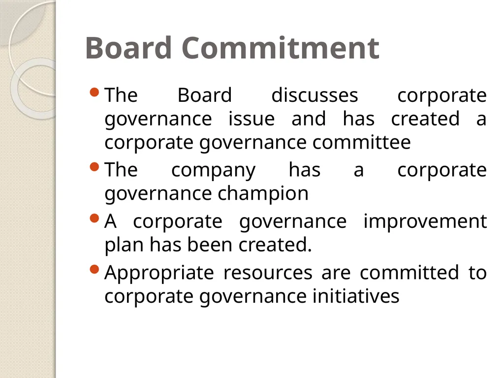 CORPORATE GOVERNANCE Corporate Governance - slide 22 of 30