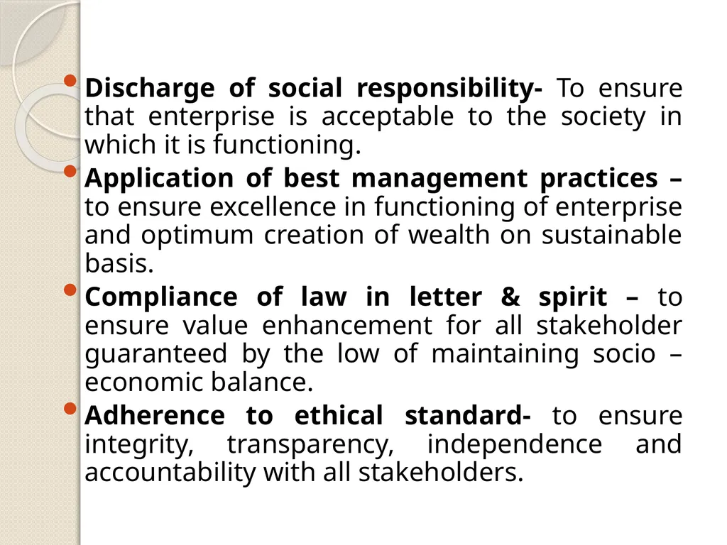 CORPORATE GOVERNANCE Corporate Governance - slide 6 of 30