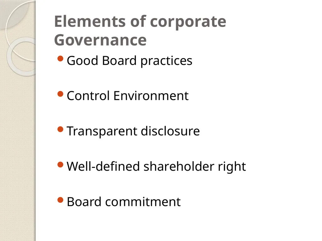 CORPORATE GOVERNANCE Corporate Governance - slide 12 of 30