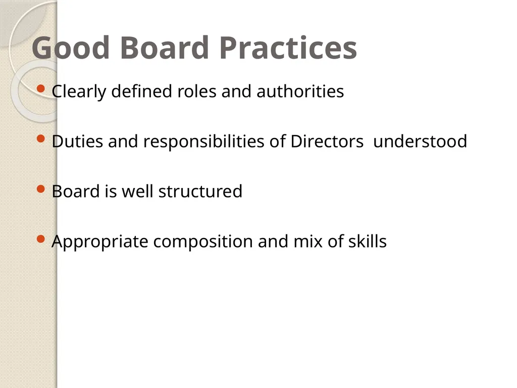 CORPORATE GOVERNANCE Corporate Governance - slide 13 of 30