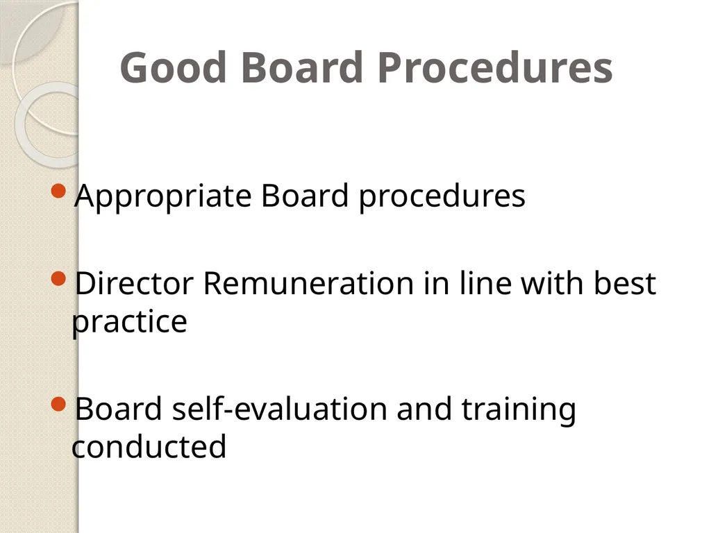 CORPORATE GOVERNANCE Corporate Governance - slide 14 of 30