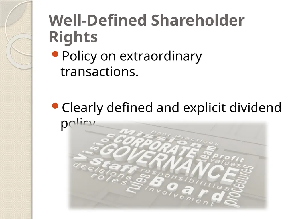 CORPORATE GOVERNANCE Corporate Governance - slide 21 of 30