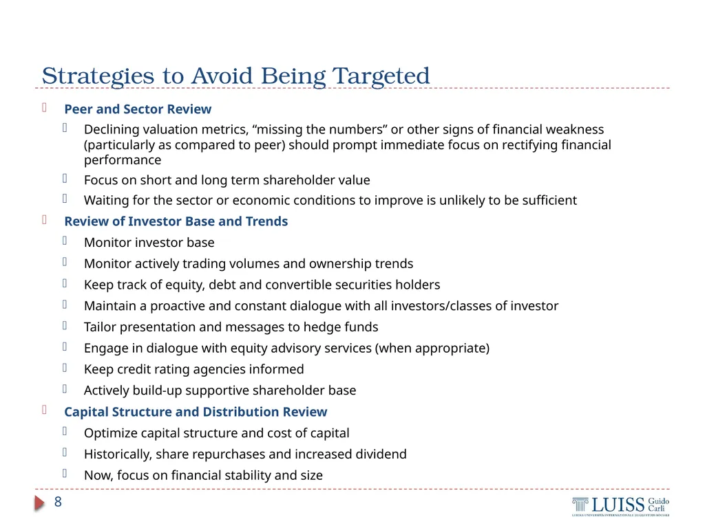 M&A and Investment Banking Lecture 4.1 – M&A - slide 8 of 33