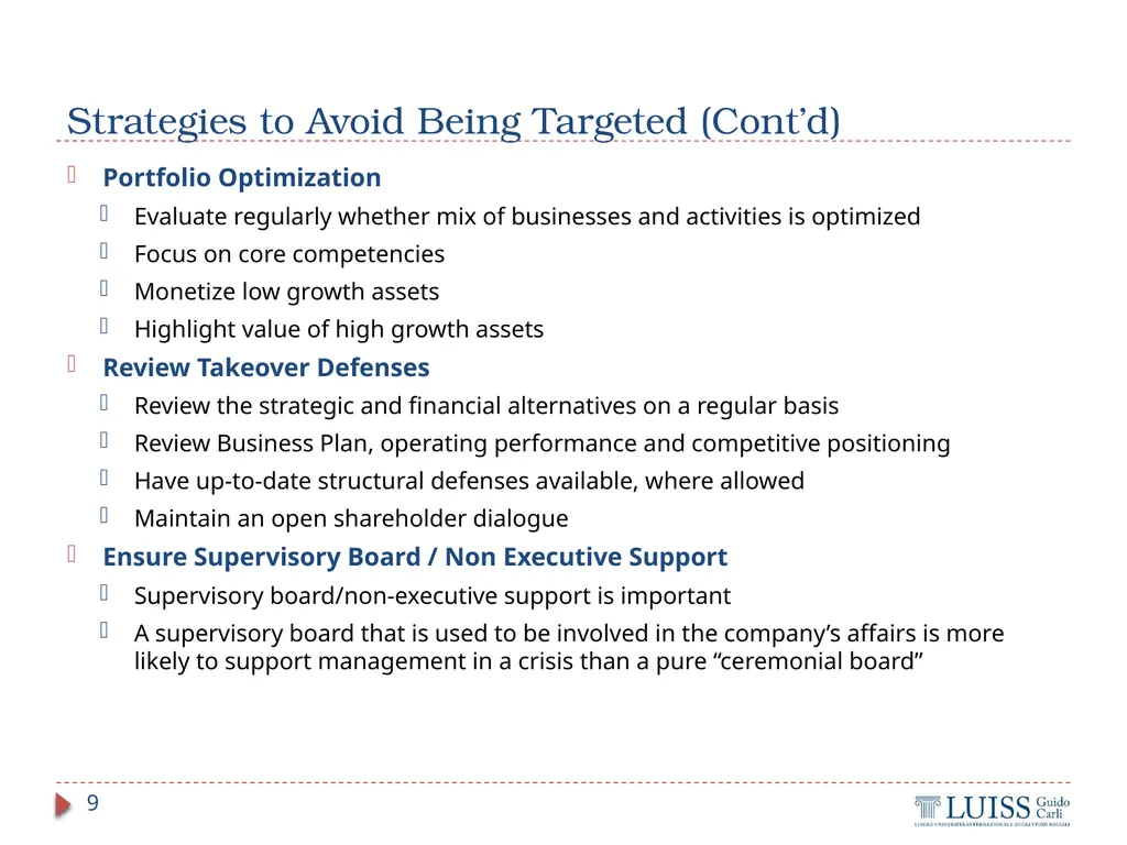 M&A and Investment Banking Lecture 4.1 – M&A - slide 9 of 33
