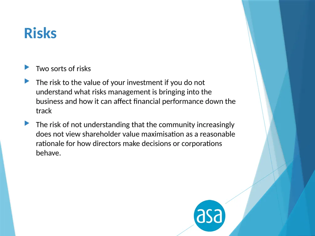 Risky business Understanding what can destroy - slide 2 of 16