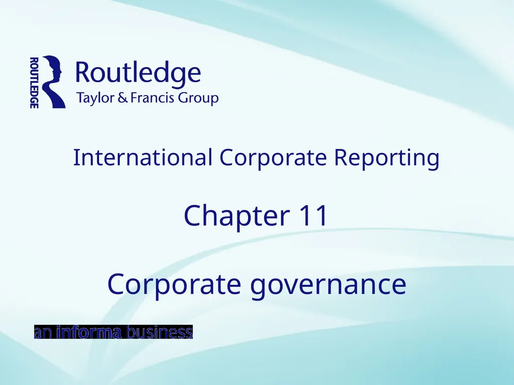 International Corporate Reporting Chapter 11