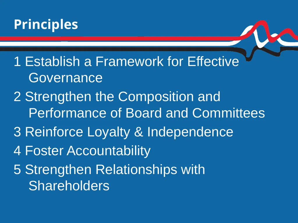 Trinidad & Tobago Corporate Governance Code 2013 - slide 5 of 11