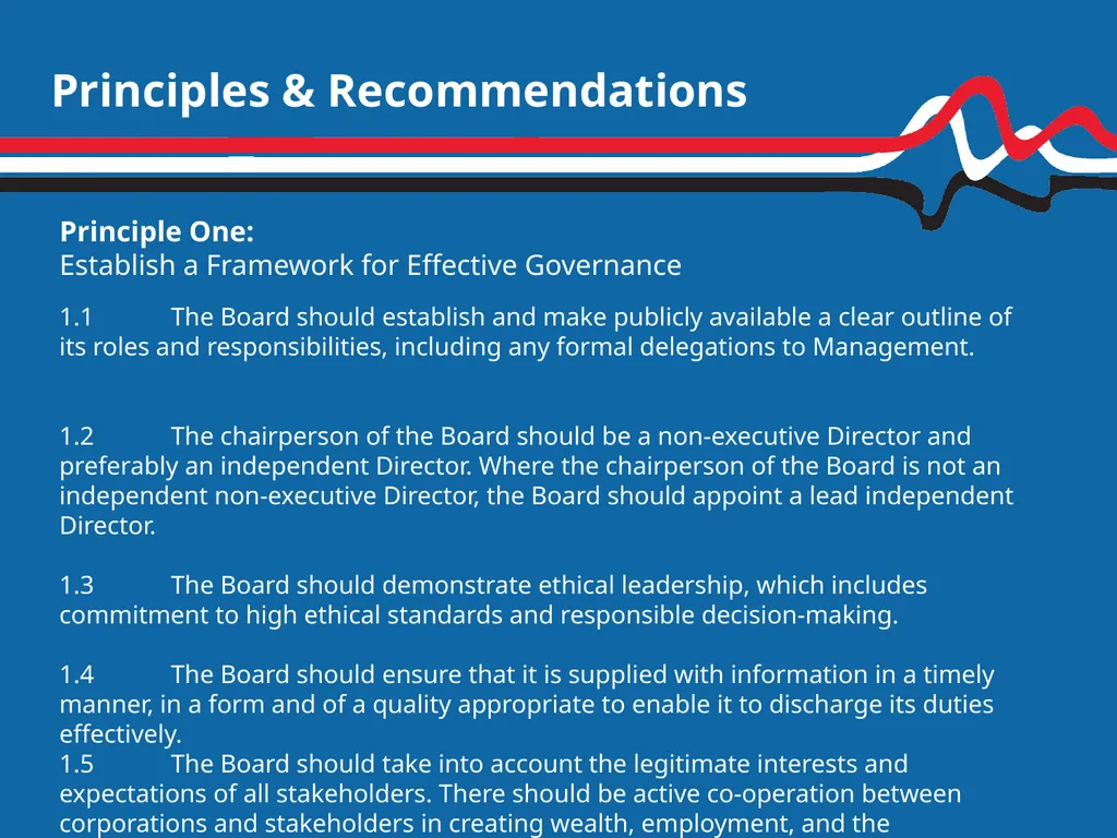 Trinidad & Tobago Corporate Governance Code 2013 - slide 7 of 11