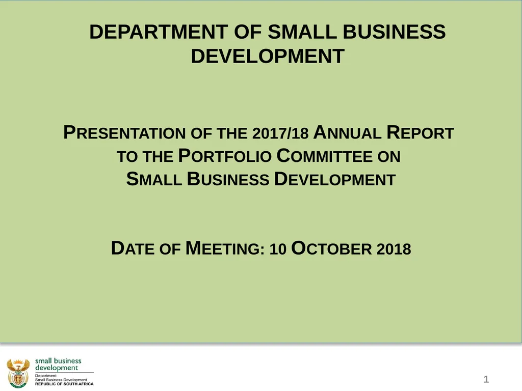 Department of Small Business Development