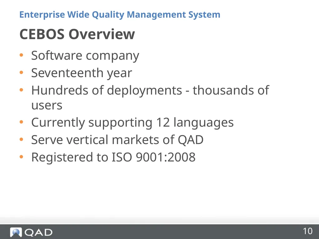 Enterprise Wide Quality Management Made Easy Riya - slide 10 of 27