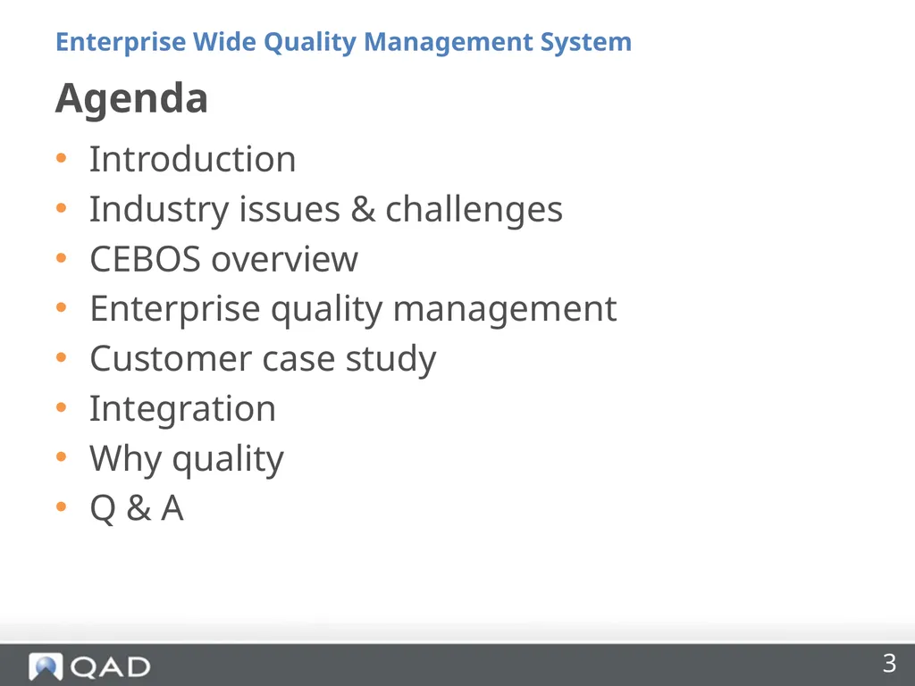 Enterprise Wide Quality Management Made Easy Riya - slide 3 of 27