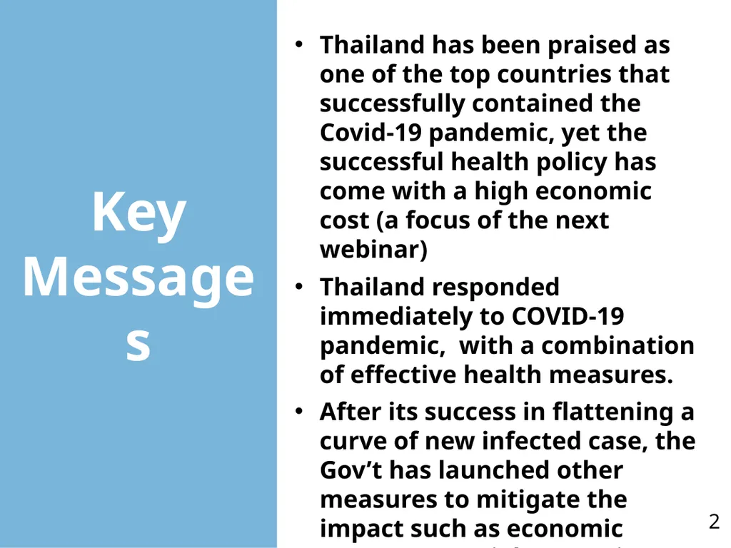 Thai Government’s Policy Response to Covid-19 and - slide 2 of 47