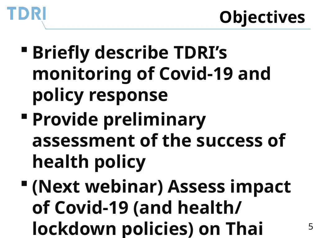 Thai Government’s Policy Response to Covid-19 and - slide 5 of 47