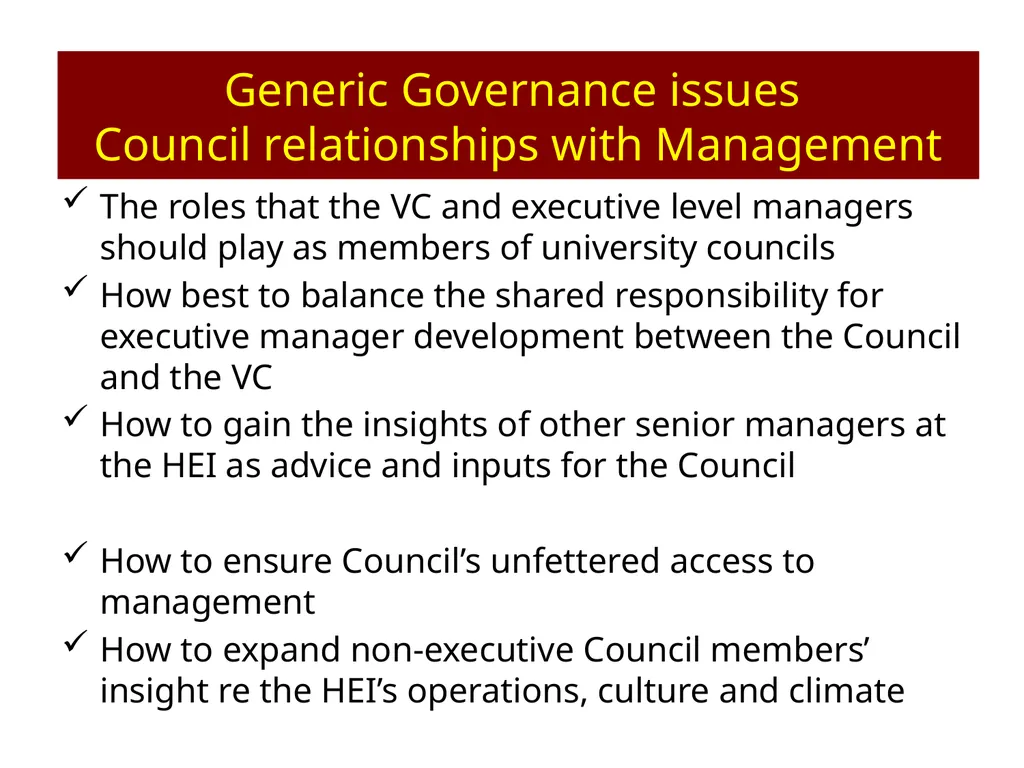 AAU Workshop: Governance of Universities Accra, - slide 33 of 58