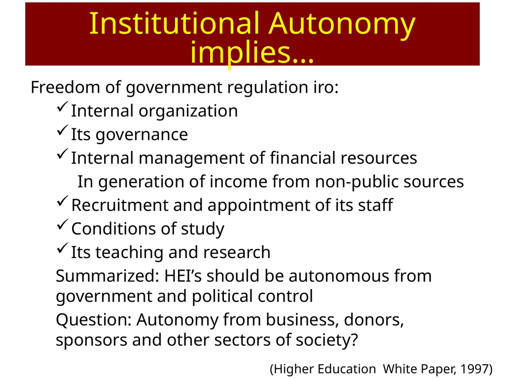 AAU Workshop: Governance of Universities Accra, - slide 18 of 58