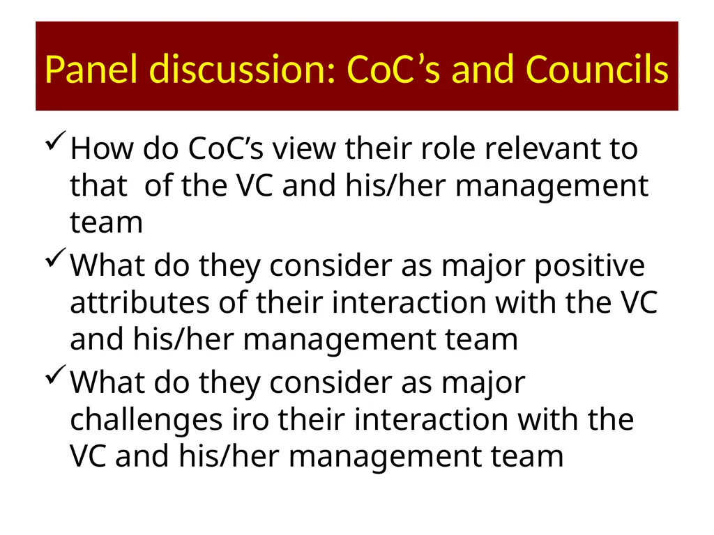 AAU Workshop: Governance of Universities Accra, - slide 32 of 58