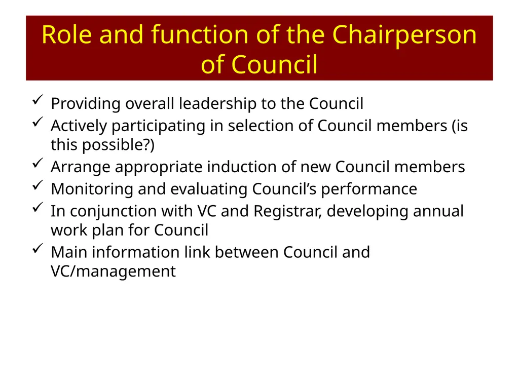AAU Workshop: Governance of Universities Accra, - slide 35 of 58