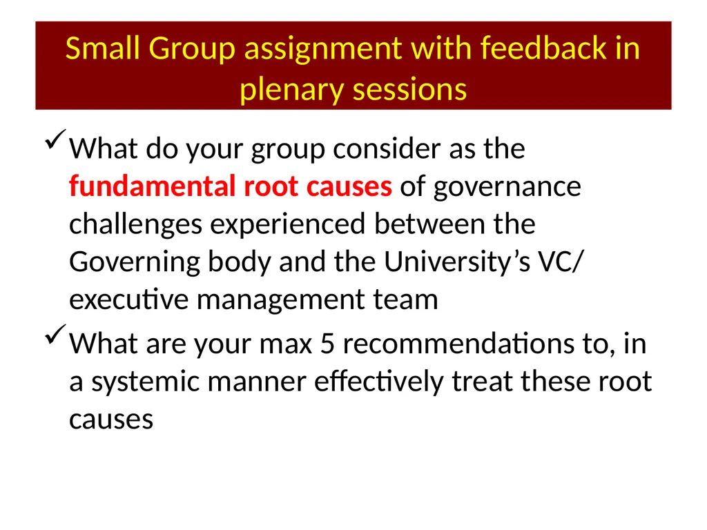 AAU Workshop: Governance of Universities Accra, - slide 46 of 58