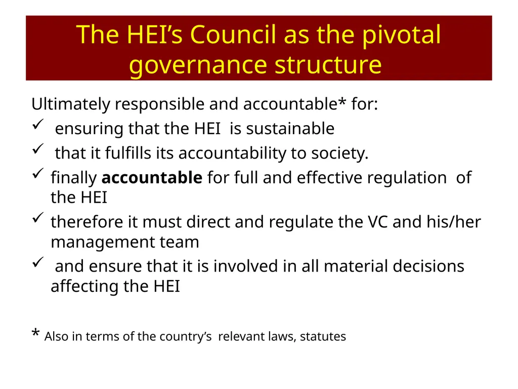 AAU Workshop: Governance of Universities Accra, - slide 31 of 58