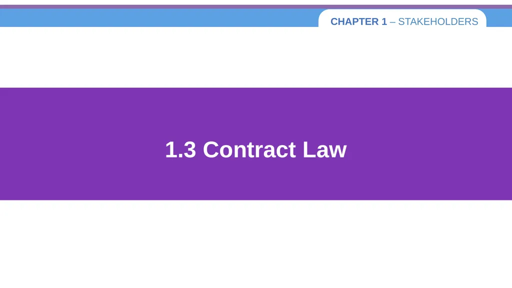 Chapter 1 – Stakeholders 1.1 Introduction to - slide 42 of 73