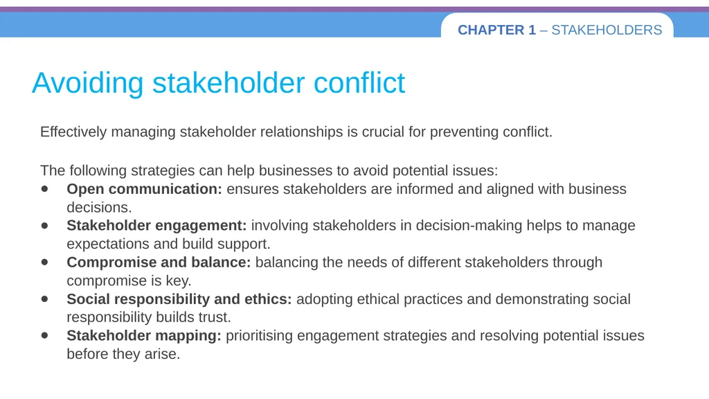 Chapter 1 – Stakeholders 1.1 Introduction to - slide 39 of 73