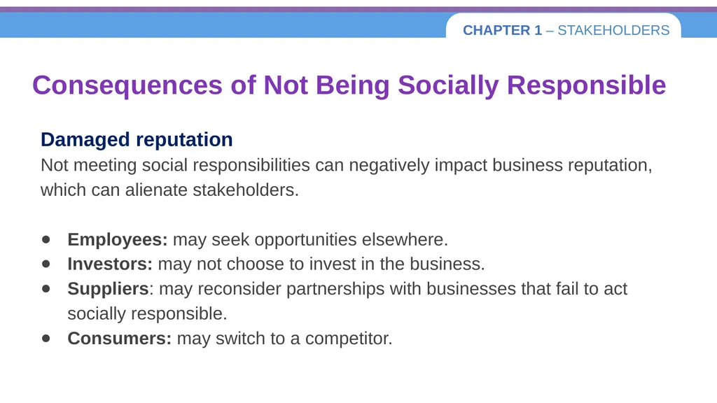 Chapter 1 – Stakeholders 1.1 Introduction to - slide 72 of 73