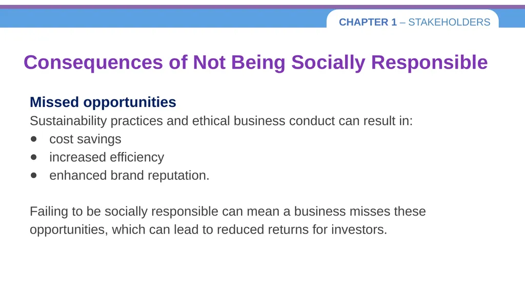 Chapter 1 – Stakeholders 1.1 Introduction to - slide 73 of 73