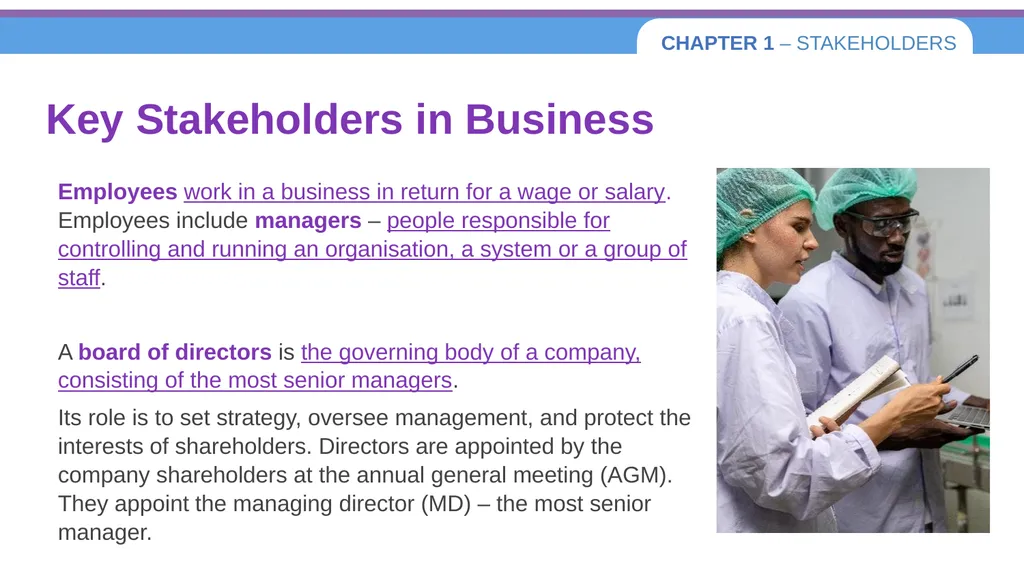 Chapter 1 – Stakeholders 1.1 Introduction to - slide 8 of 73