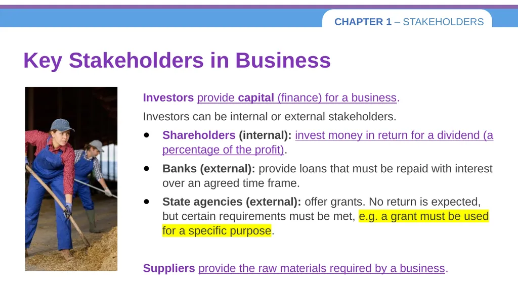 Chapter 1 – Stakeholders 1.1 Introduction to - slide 9 of 73