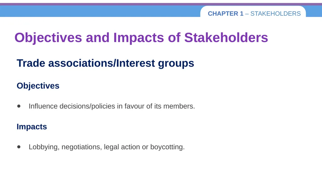 Chapter 1 – Stakeholders 1.1 Introduction to - slide 18 of 73