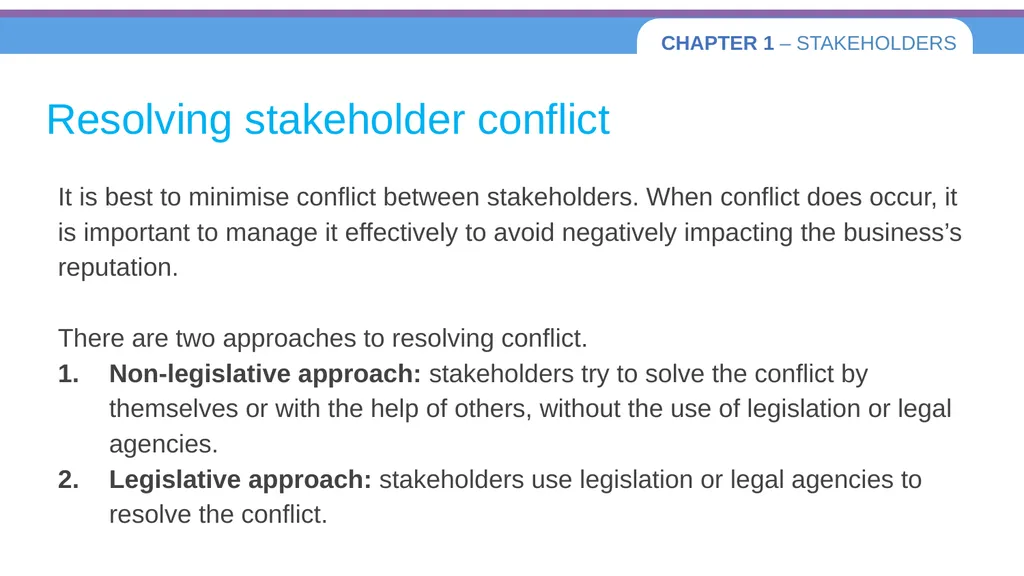 Chapter 1 – Stakeholders 1.1 Introduction to - slide 40 of 73