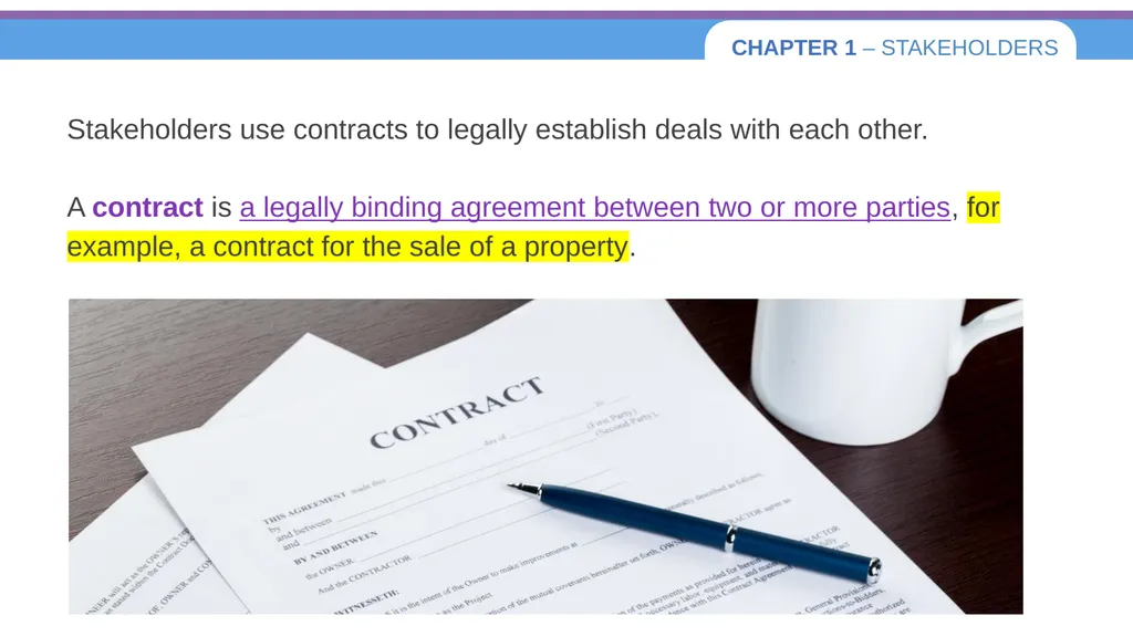 Chapter 1 – Stakeholders 1.1 Introduction to - slide 44 of 73