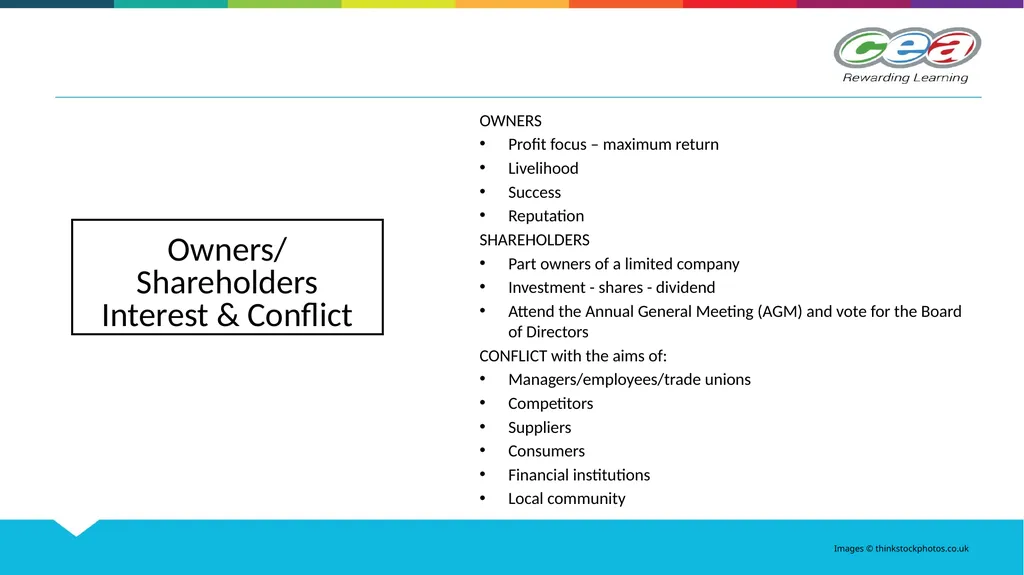 STAKEHOLDERS Unit 2 GCSE Business and - slide 13 of 23