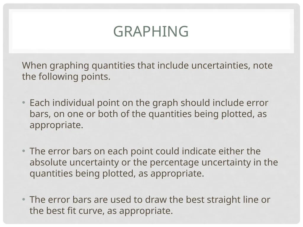 Data Analysis Advanced Higher Physics Percentage - slide 9 of 14