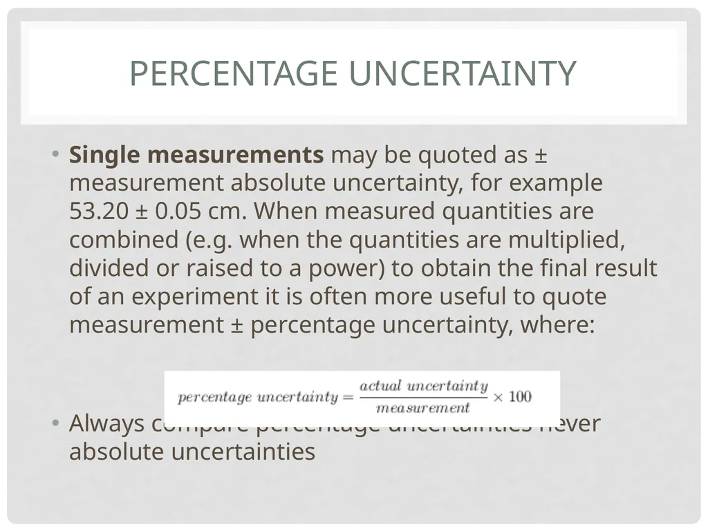 Data Analysis Advanced Higher Physics Percentage - slide 2 of 14