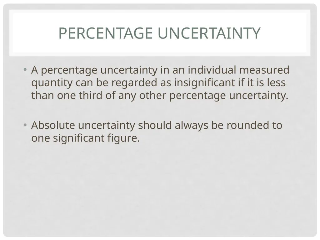 Data Analysis Advanced Higher Physics Percentage - slide 3 of 14