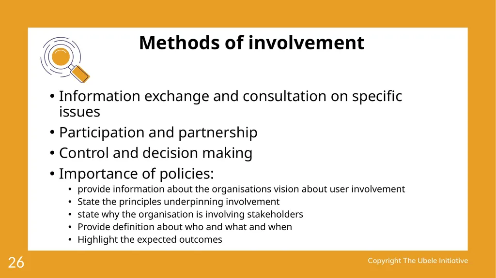 1 Achieving stakeholder involvement Ade Sawyerr – - slide 26 of 40