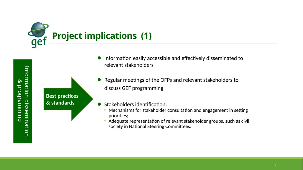 stakeholder engagement and gender mainstreaming - slide 7 of 13
