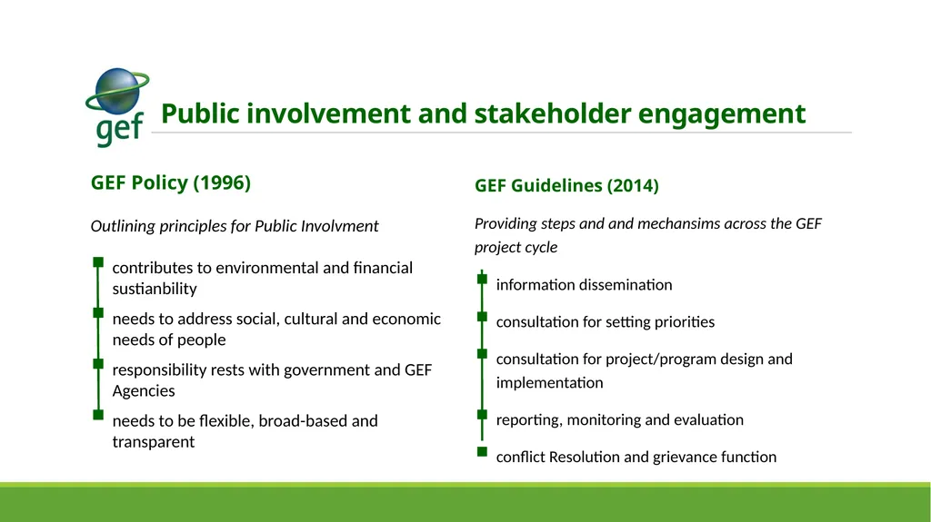 stakeholder engagement and gender mainstreaming - slide 5 of 13