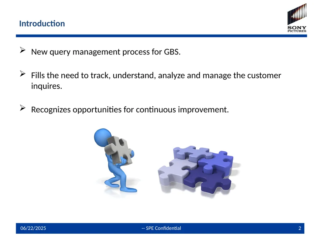 GBS Query Management Process and Service-now - slide 2 of 16